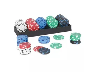 Póker-zseton készlet – 100 darabos