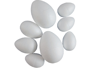 Polisztirol tojás 12 cm-es 5 db/csomag