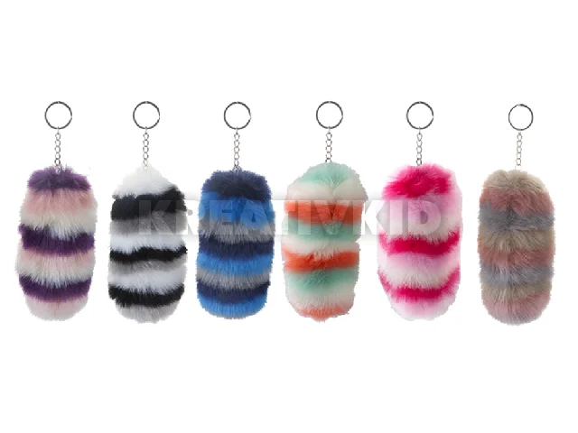 Pompom kulcstartó 18x8 cm, több félr