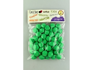 Pom-pon 20 mm 50 darab/csomag zöld