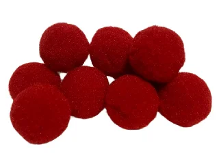 Pom-pon 20mm 100db/csomag piros