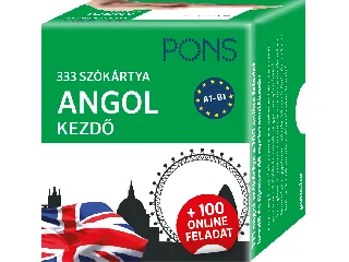PONS 333 SZÓKÁRTYA ANGOL KEZDŐ + 100 ONLINE FELADAT