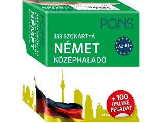 PONS 333 SZÓKÁRTYA NÉMET KÖZÉPHALADÓ + 100 ONLINE FELADAT
