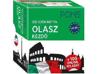 PONS 333 SZÓKÁRTYA OLASZ KEZDŐ + 100 ONLINE FELADAT