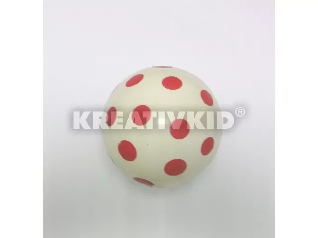 Pöttyös labda 14 cm-es piros pöttyös