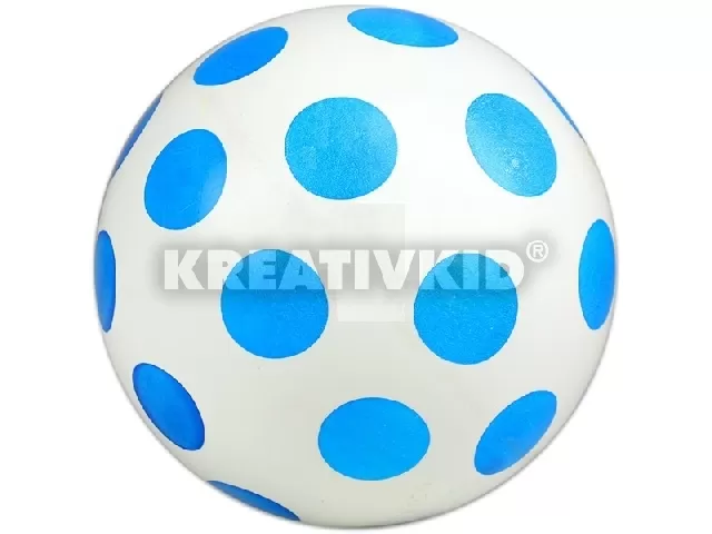 Pöttyös labda 22 cm-es - fehér-kék