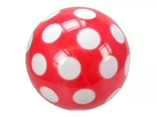 Pöttyös lakkfényű labda - 18 cm, többféle