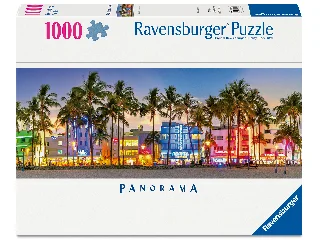 Puzzle 1000 db - Éjszakai fények Ocean drive