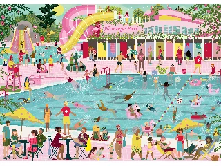 Puzzle 1000 db - Falmingó park