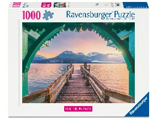 Puzzle 1000 db - Gyaloghíd az Annecy-tónál