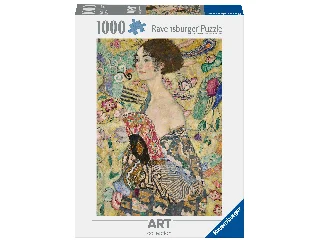 Puzzle 1000 db - Klimt: Nő legyezővel