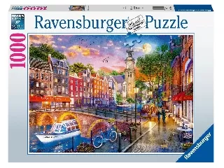 Puzzle 1000 db - Naplemente Amszterdam