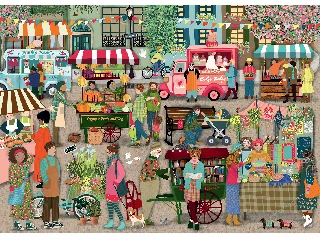 Puzzle 1000 db - Utcai piac