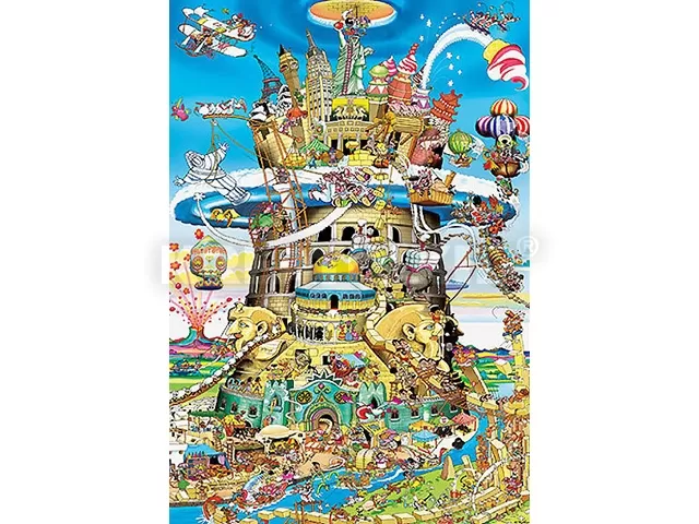 Bábel tornya rajz – 1500 darabos kirakó