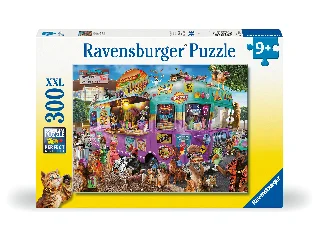 Puzzle 300 db - Hot-dog árus kutyusok