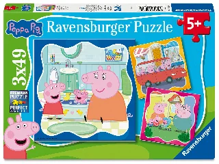Puzzle 3x49 db - Peppa