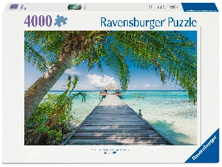 Puzzle 4000 db - Álom tengerpart a Maldív-szigeteken