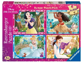 Puzzle 4x100 db - Disney Hercegnők