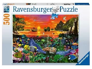 Puzzle 500 db - Teknős a korallzátonyon