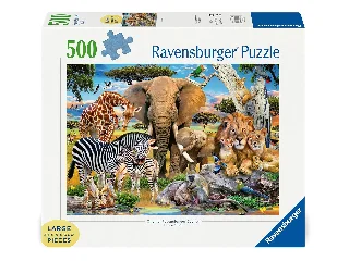 Puzzle 500 db - Vadállatok kölykei