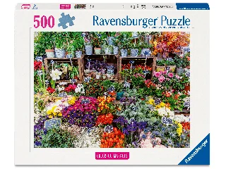Puzzle 500 db - Virágpiac Franciaországban