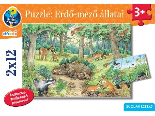 PUZZLE: ERDŐK-MEZŐK ÁLLATAI (2X12 3+)
