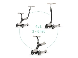 QPLAY Sema 5in1 Roller / Futóbicikli 1-6 éves korig, 50 kg-ig - Beige