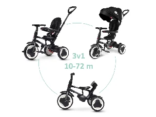 QPLAY Tricikli Rito eva Black, kor 10-72 hó