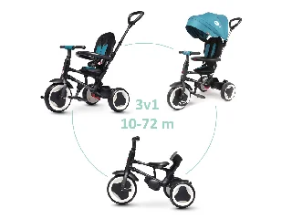QPLAY tricikli Rito eva Green-blue, életkor 10-72 hónap