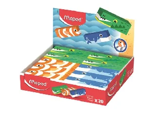 Radír display, állatos, MAPED „Animals”, vegyes minták