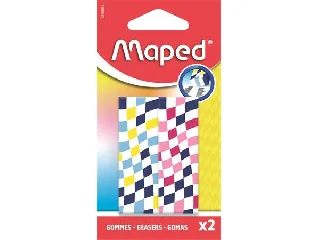 Radír, kockamintás, MAPED „Checkerboards”, vegyes minták, 2 db