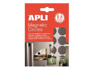 Ragasztókörök, mágneses, 20 db/csomag, kétoldalas, APLI