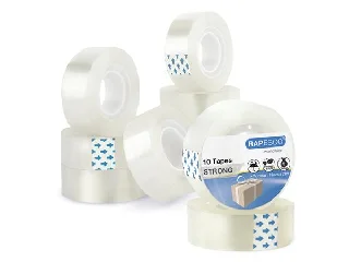 Ragasztószalag, 19 mm x 33 m, RAPESCO, 10 db,  áttetsző