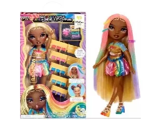 Rainbow High: Fodrászolható baba és hajkréta szett