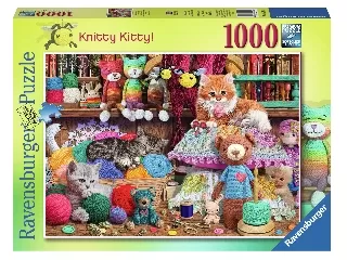Ravensburger Puzzle 1000 db - Kötögetés cicákkal