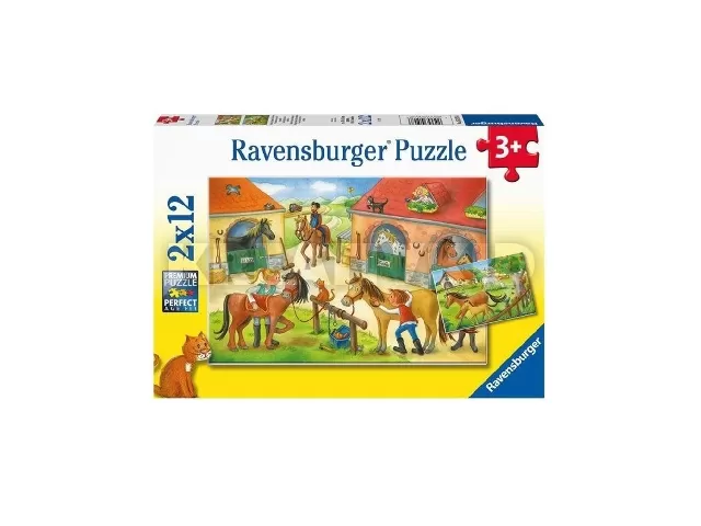 Ravensburger Puzzle 2x12 db - Nyaralás a lófarmon