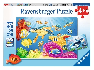 Ravensburger Puzzle 2x24 db - Színes víz alatti világ
