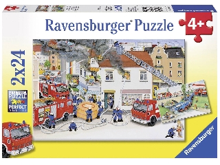 Ravensburger: Puzzle 2x24 db - Tűzoltás közben