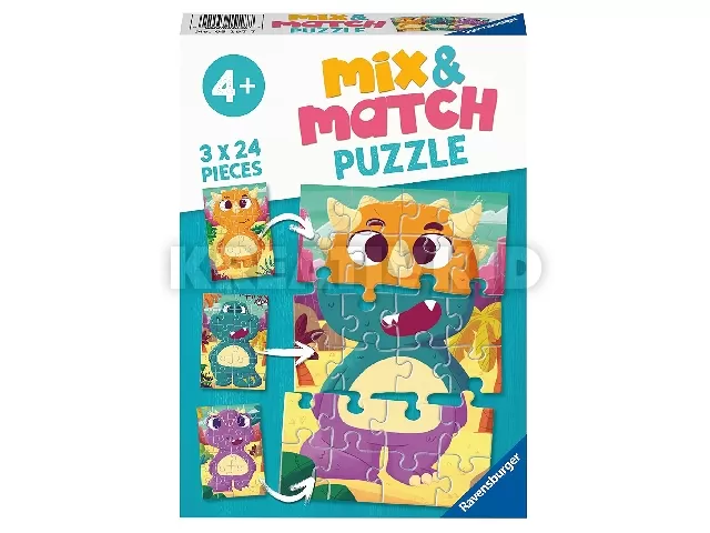 Ravensburger Puzzle 3x24 db - Kedves dínók