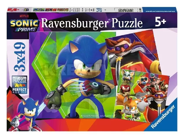 Ravensburger Puzzle 3x49 db - Sonic