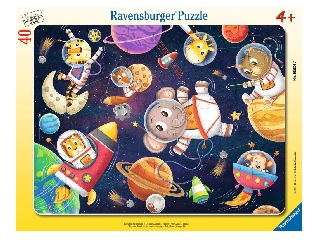 Ravensburger Puzzle 40 db - Állati űrhajósok!