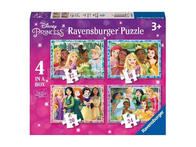Ravensburger Puzzle 4in1 - Disney Hercegnők