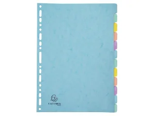 Regiszter, karton, A4, 12 részes, EXACOMPTA