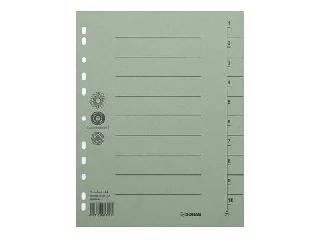 Regiszter, karton, A4, DONAU, zöld