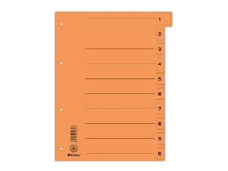 Regiszter, karton, A4, mikroperforált, DONAU, narancssárga