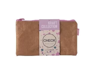 Rendszerező tasak, cipzáras, bőrhatású textúra, műanyag, DL, APLI 