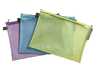 Rendszerező tasak, cipzáras, hálós, A4, EXACOMPTA 