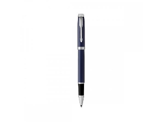 Rollertoll, 0,5 mm, ezüst színű klip, kék tolltest, PARKER 