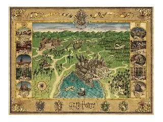 Roxfort térkép puzzle 1500 db-os