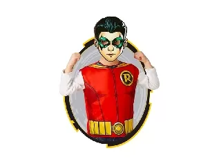 Rubies: Igazság ligája - Robin prémium jelmez papír maszkkal, 95-125 cm